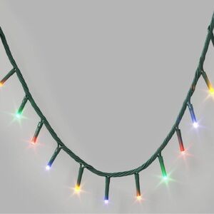 9.5' 3mm 100ct LED Micro Christmas String
Lights Multi-Colored with Green Wire.